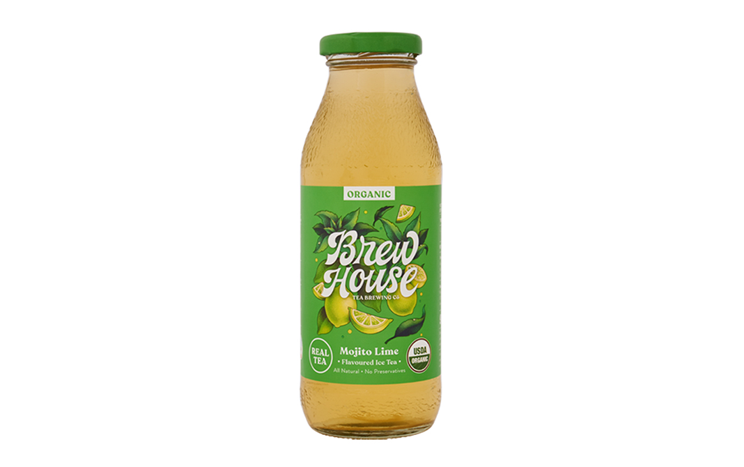 Brewhouse Mojito Lime Flavoured Ice Tea   Glass Bottle  350 millilitre